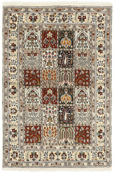  Orientalischer Moud Garden Teppich 95X145 Braun/Schwarz Wolle, Persien/Iran