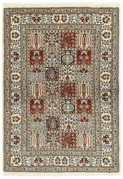  Orientalischer Moud Garden Teppich 99X139 Schwarz/Orange Wolle, Persien/Iran