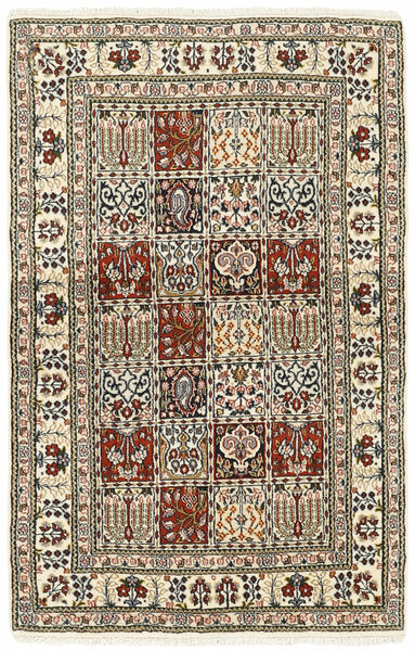  Orientalischer Moud Garden Teppich 95X149 Braun/Schwarz Wolle, Persien/Iran