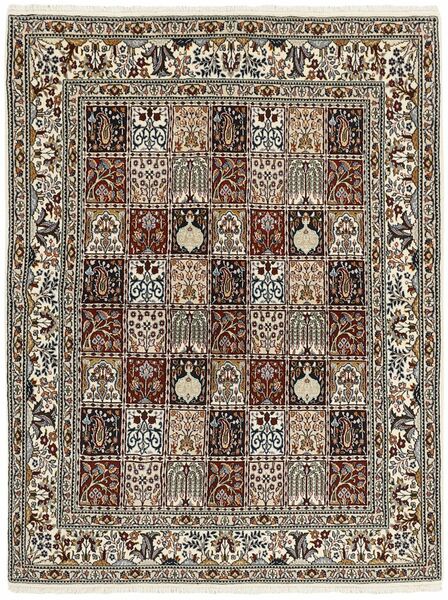  Persischer Moud Mahi Teppich 146X195 Schwarz/Braun (Wolle, Persien/Iran)