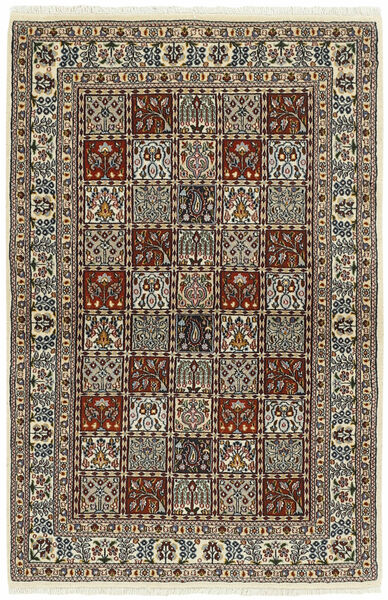  Orientalischer Moud Garden Teppich 100X151 Braun/Schwarz Wolle, Persien/Iran