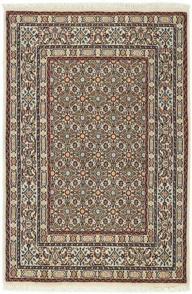 Moud Mahi Teppich 81X123 Braun/Schwarz Wolle, Persien/Iran