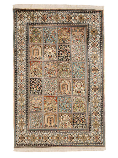 絨毯 オリエンタル カシミール ピュア シルク 124X186 茶色/オレンジ (絹, インド)