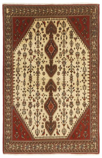 Abadeh Teppich 149X229 Braun/Schwarz Wolle, Persien/Iran