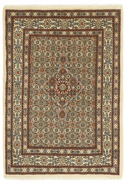 Moud Mahi Teppich 82X120 Braun/Orange Wolle, Persien/Iran