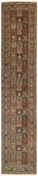 84X395 絨毯 ムード Garden オリエンタル 廊下 カーペット 茶色/ブラック (ウール, ペルシャ/イラン)