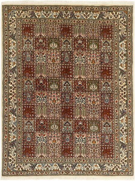  Orientalischer Moud Garden Teppich 150X200 Braun/Schwarz Wolle, Persien/Iran