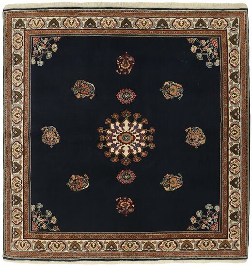 Kashkuli Teppich 197X200 Quadratisch Schwarz/Braun Wolle, Persien/Iran