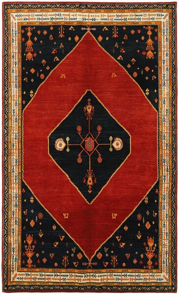 190X312 Kashkuli Teppe Moderne Svart/Mørk Rød (Ull, Persia/Iran)