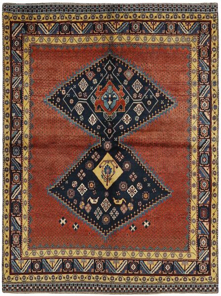  Persischer Kashkuli Teppich 169X226 Schwarz/Dunkelrot (Wolle, Persien/Iran)