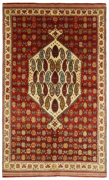 絨毯 ペルシャ Kashkuli 157X264 ダークレッド/茶色 (ウール, ペルシャ/イラン)