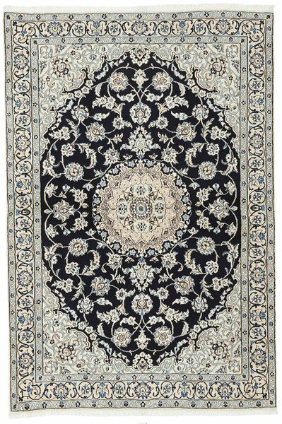  Persischer Nain 9 La Teppich 117X172 Schwarz/Grün (Wolle, Persien/Iran)