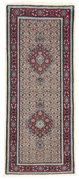  Persialainen Moud Matot Matto 75X195 Käytävämatto Musta/Tummanpunainen (Villa, Persia/Iran)