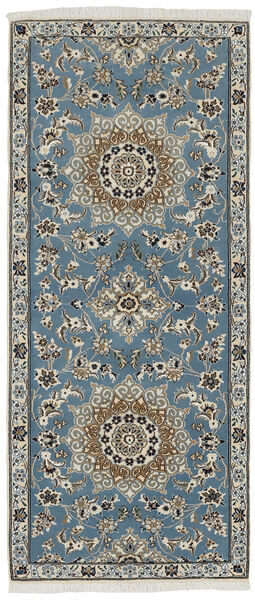  Orientalisk Nain 9 La 80X194 Hallmatta Mörkgrå/Mörkblå Ull, Persien/Iran