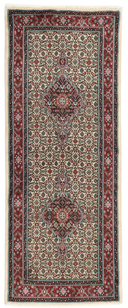 78X200 絨毯 ムード オリエンタル 廊下 カーペット ブラック/ダークレッド (ウール, ペルシャ/イラン)