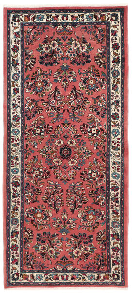絨毯 ペルシャ サルーク 87X200 廊下 カーペット ダークレッド/ブラック (ウール, ペルシャ/イラン)
