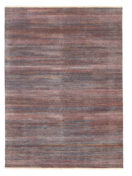269X366 Tapete Grass Moderno Vermelho Escuro/Castanho Grande (Lã, Índia) Carpetvista
