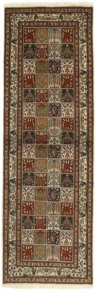 絨毯 オリエンタル ムード Garden 80X246 廊下 カーペット ブラック/茶色 (ウール, ペルシャ/イラン)