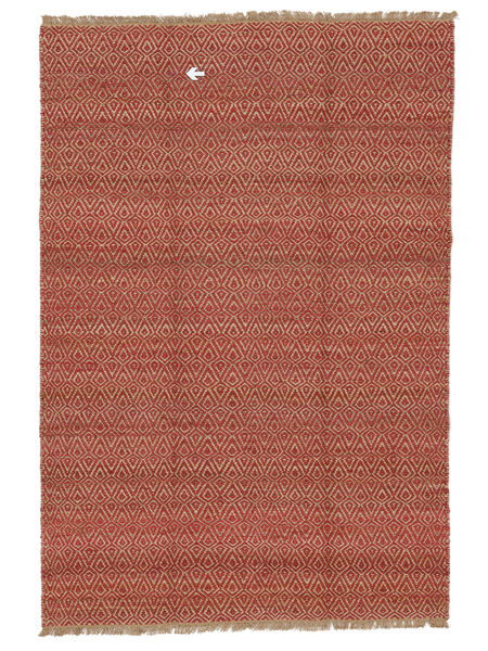  200X300 Jaque Jute Rug Dark Red/Brown India Carpetvista