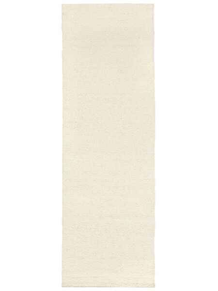  80X250 Small Popcorn Rug - Natural White Wool