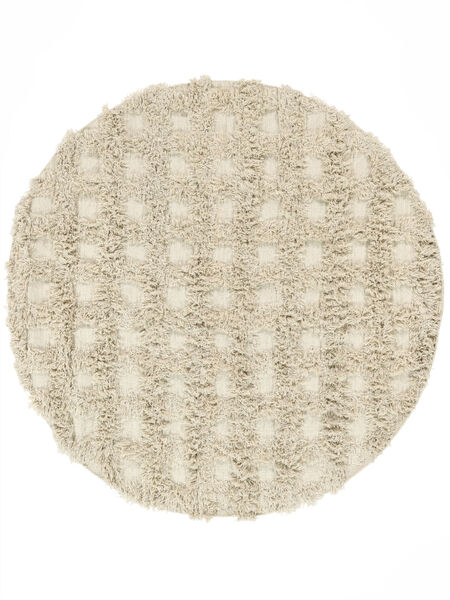  Shaggy Rug Wool Ø 200 Henrix Greige Round