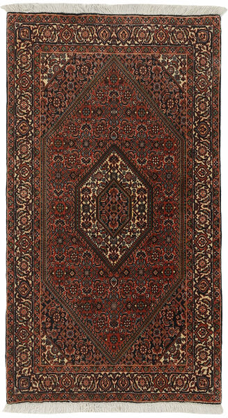 Tapete Oriental Bijar Zandjan 87X155 Preto/Vermelho Escuro (Lã, Pérsia/Irão)