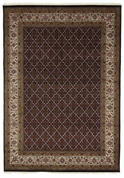 絨毯 オリエンタル タブリーズ Indi 175X250 ブラック/茶色 (ウール, インド)