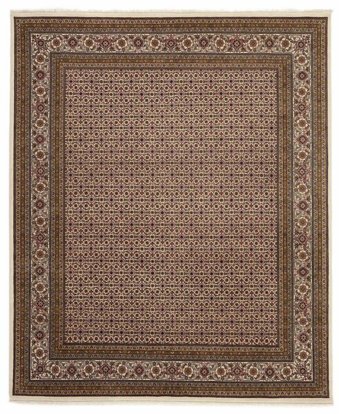 Täbriz Indi Teppich 254X304 Braun/Schwarz Großer Wolle, Indien