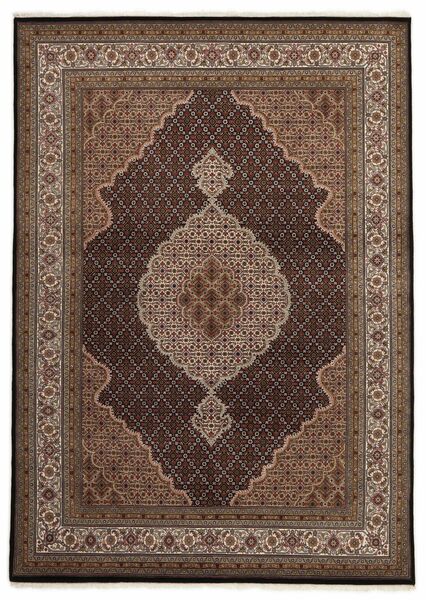  Oriental Tabriz Indi Rug 252X353 Brown/Black Large Wool, India
