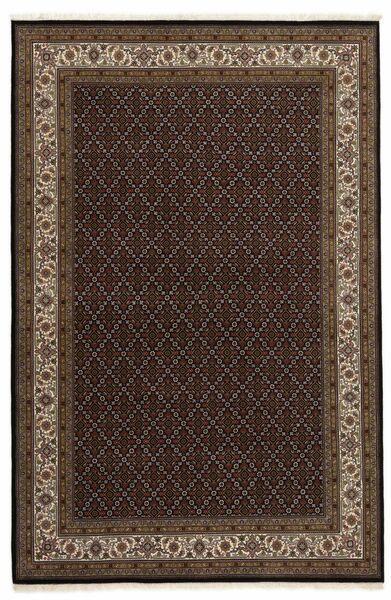 197X299 Tabriz Indi Rug Oriental Black/Brown (Wool, India)