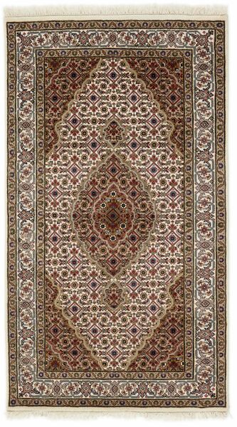  Orientalsk Tabriz Indi Tæppe 94X165 Brun/Sort Uld, Indien