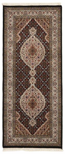 82X198 Tabriz Indi Rug Oriental Runner
 Brown/Black (Wool, India)