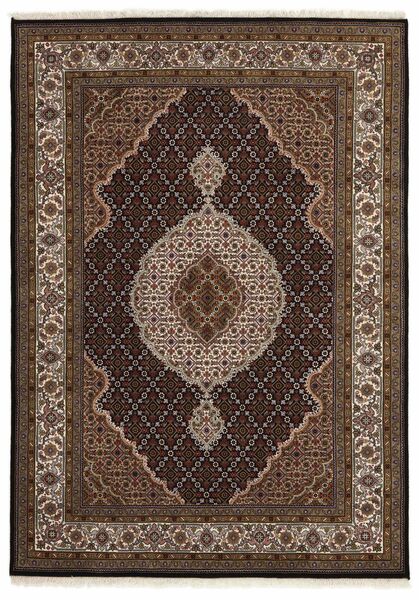  Orientalischer Täbriz Indi Teppich 173X243 Braun/Schwarz Wolle, Indien