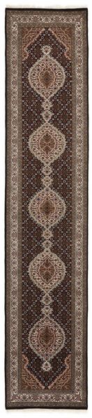 絨毯 タブリーズ Indi 82X393 廊下 カーペット 茶色/ブラック (ウール, インド)