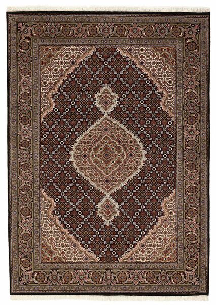 絨毯 オリエンタル タブリーズ Indi 145X202 茶色/ブラック (ウール, インド)