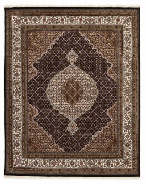 Tabriz Indi Rug 204X253 Brown/Black Wool, India