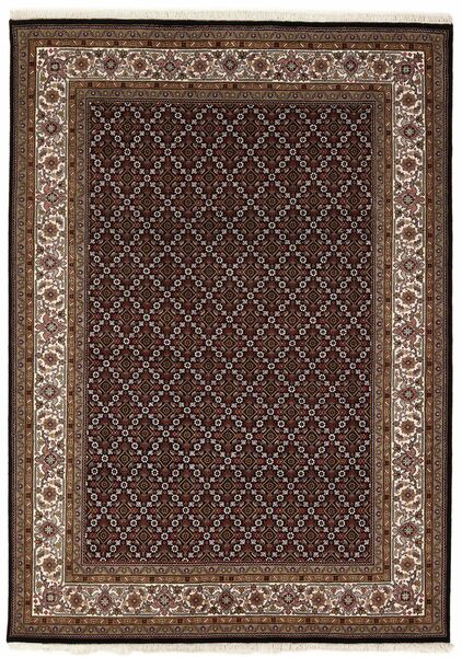  Orientalisk Tabriz Indi Matta 173X243 Brun/Svart Ull, Indien