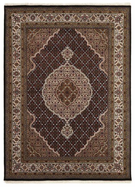  Orientalisk Tabriz Indi Matta 176X243 Brun/Svart Ull, Indien