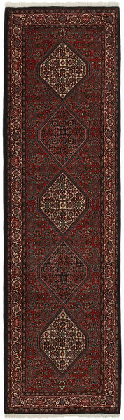 Alfombra Bidjar Zandjan 84X292 De Pasillo Negro/Rojo Oscuro (Lana, Persia/Irán)