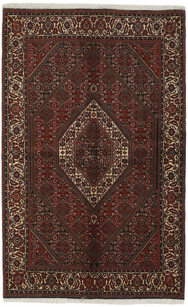 Bidjar Zandjan Teppich 142X221 Schwarz/Braun Wolle, Persien/Iran