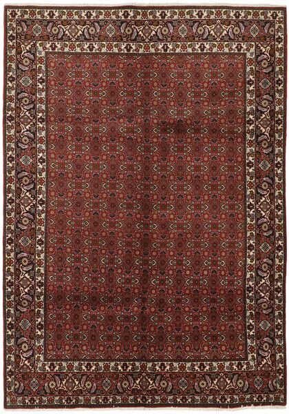  Persischer Bidjar Zandjan Teppich 205X285 Schwarz/Dunkelrot (Wolle, Persien/Iran)