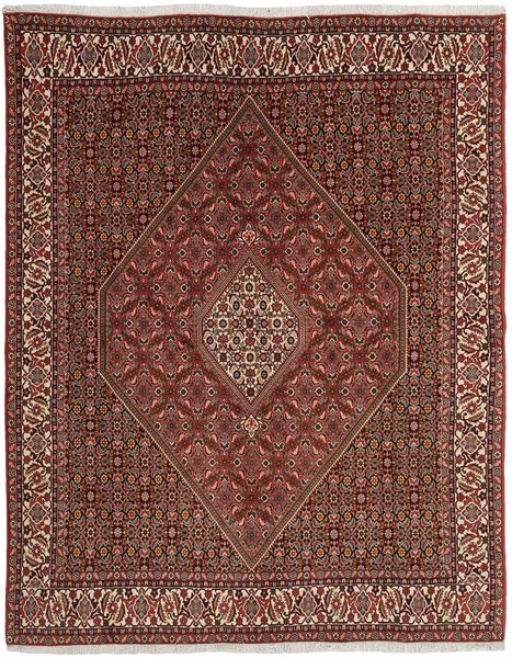  Orientalischer Bidjar Zandjan Teppich 246X305 Schwarz/Dunkelrot Wolle, Persien/Iran
