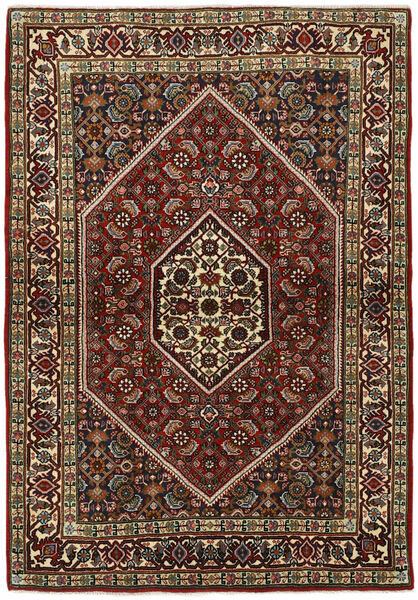  Orientalisk Bidjar Zandjan Matta 103X147 Svart/Brun Ull, Persien/Iran