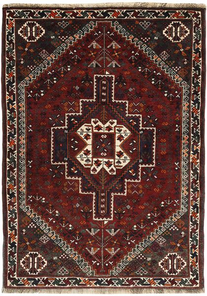  Perzisch Kashghai Vloerkleed 115X165 Zwart/Bruin