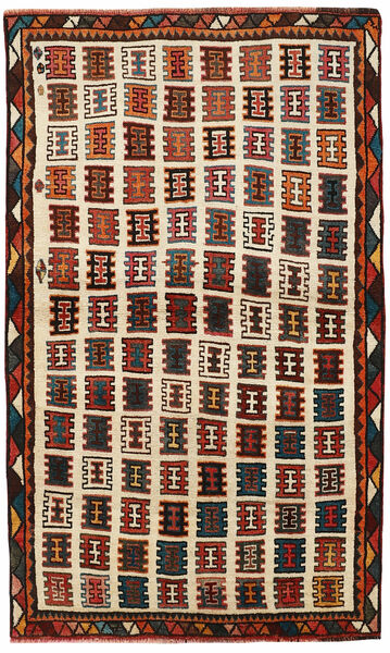 115X190 Tapete Oriental Kashghai Preto/Vermelho Escuro (Lã, Pérsia/Irão)