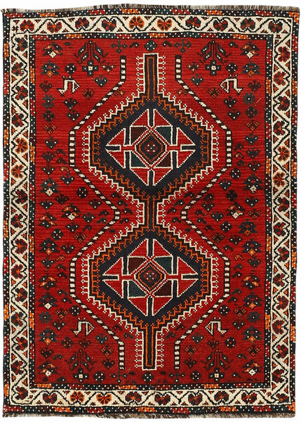  106X147 Kashghai Vloerkleed Zwart/Donkerrood Perzië/Iran