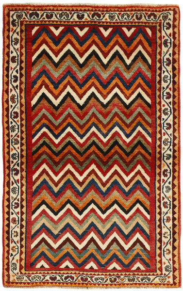 Tapete Oriental Kashghai 98X158 Vermelho Escuro/Preto (Lã, Pérsia/Irão)