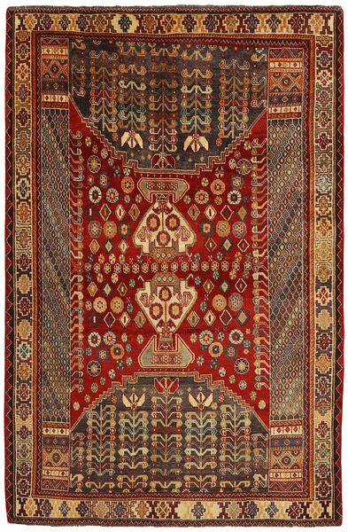 絨毯 オリエンタル Kashghai 180X270 ブラック/茶色 (ウール, ペルシャ/イラン)