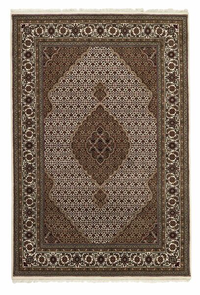  Orientalischer Täbriz Indi Teppich 164X245 Schwarz/Braun Wolle, Indien