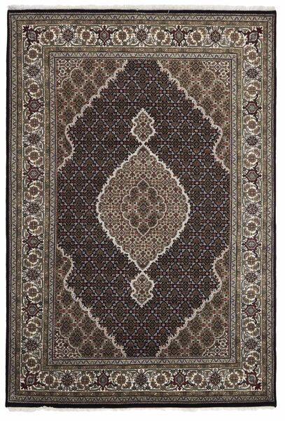 絨毯 オリエンタル タブリーズ Indi 167X245 ブラック/茶色 (ウール, インド)
